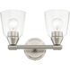 Catania 2 Light 14 inch Brushed Nickel Vanity Sconce Wall Light