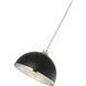 Landry 1 Light 14 inch Matte Black and Chrome Pendant Ceiling Light