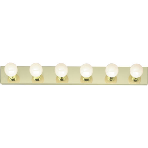 Brentwood 6 Light 36 inch Polished Brass Bath Light Wall Light