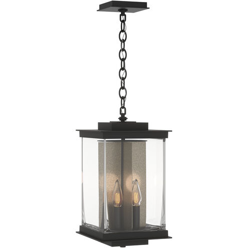 Kingston 4 Light 9.6 inch Coastal Black and Translucent Soft Gold Outdoor Lantern in Coastal Black/Translucent Soft Gold, Large