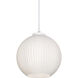 Cleo 1 Light 8 inch White Pendant Ceiling Light