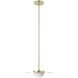 Solstice LED 15.75 inch Polished Brass Convertible Pendant Ceiling Light