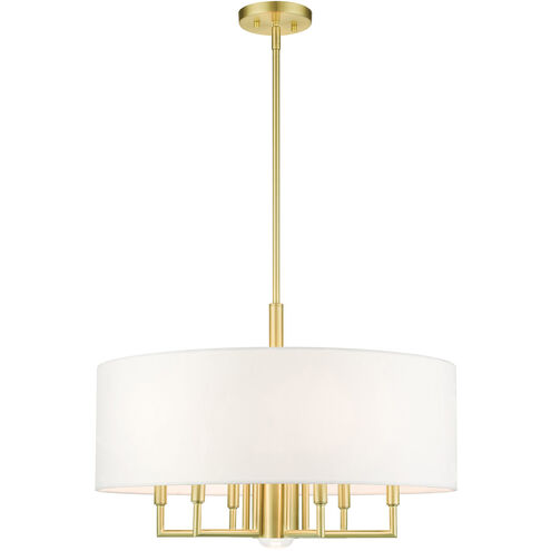 Meridian 7 Light 24 inch Satin Brass Pendant Chandelier Ceiling Light