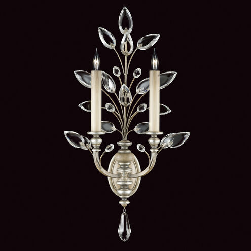 Crystal Laurel Sconce Wall Light in Silver