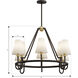 Bellforge 8 Light 38 inch Legacy Brass and Dark Bronze Pendant Ceiling Light