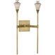 Waterford Blaze Tail Sconce Wall Light in Natural Brass
