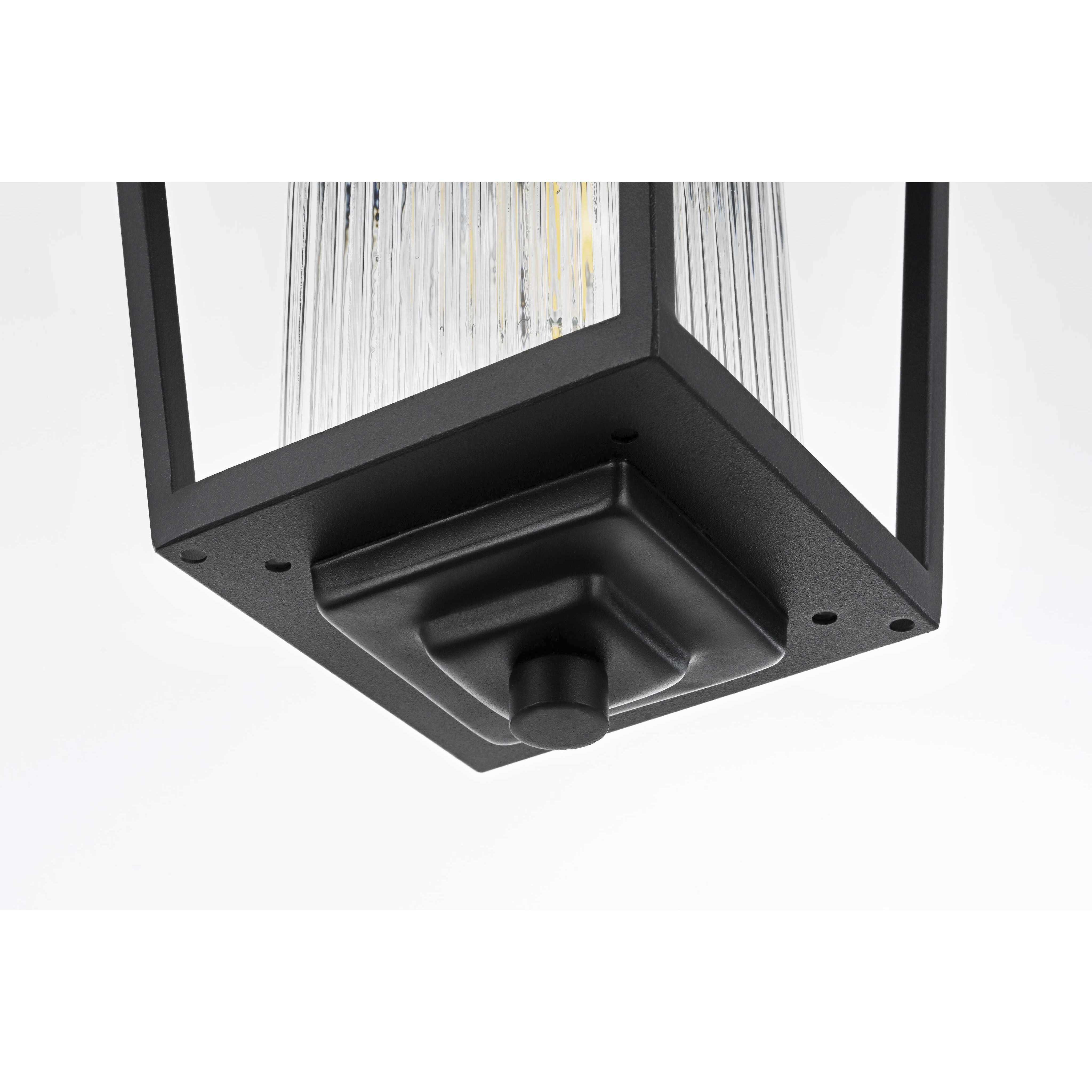 York 1 Light 6.5 inch Black Outdoor Pendant