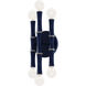 Kane LED 5.25 inch Midnight Blue with Polished Nickel Wallchiere Wall Light