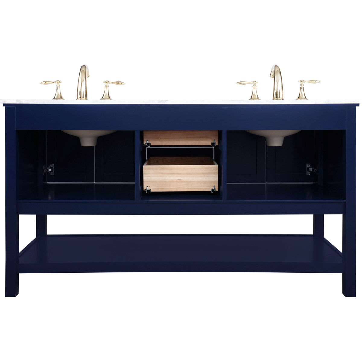Metropolis 60 X 22 X 34 inch Blue Vanity Sink Set