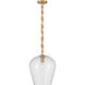 Elyric 1 Light 12.75 inch Legacy Brass Pendant Ceiling Light