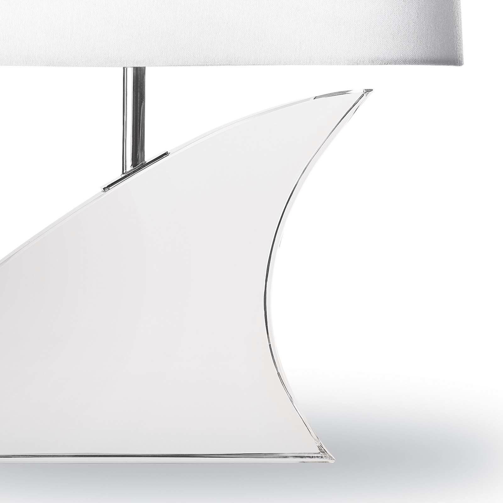 Fin 21 inch 60.00 watt Clear Table Lamp Portable Light