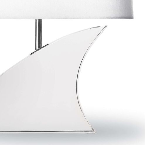 Fin 21 inch 60.00 watt Clear Table Lamp Portable Light