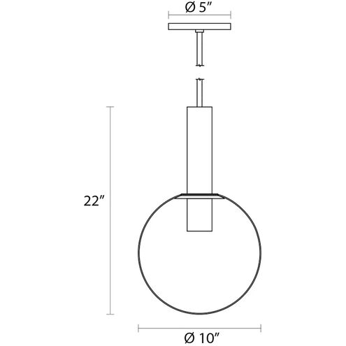 Bubbles 1 Light 10 inch Polished Nickel Pendant Ceiling Light