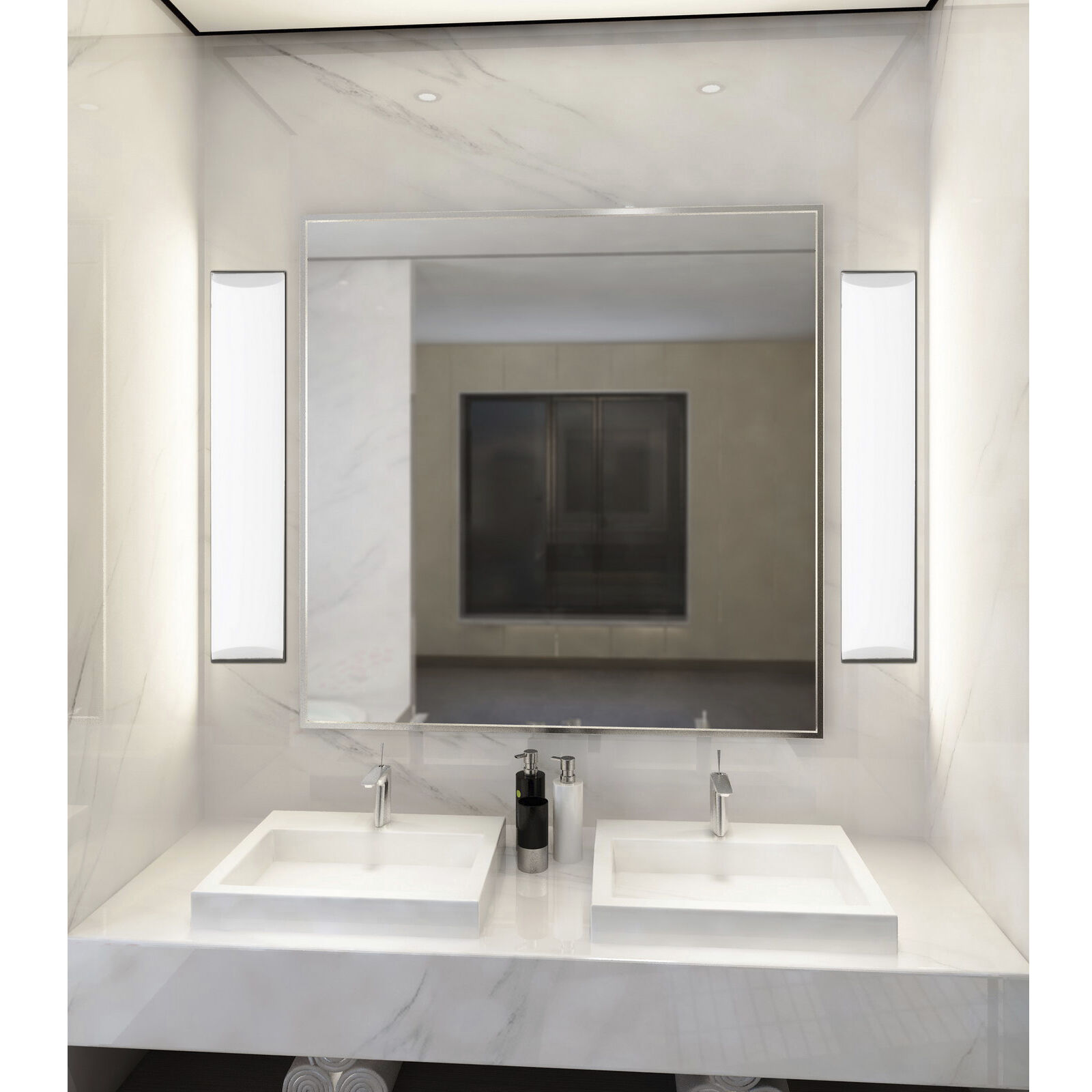 Signature 1 Light 25 inch Brushed Steel Vanity Light Wall Light, Medium