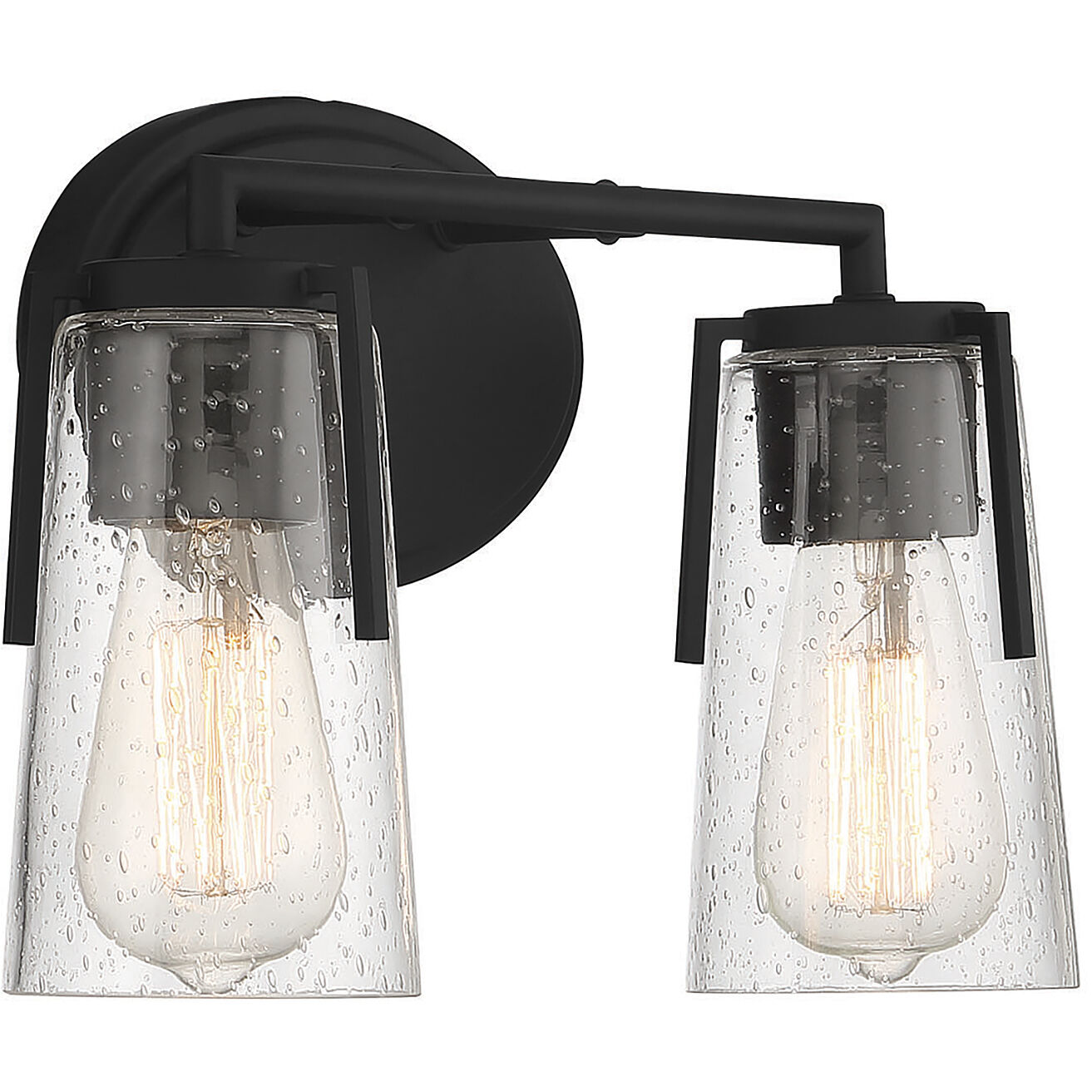 Sacremento 2 Light 14 inch Black Bathroom Vanity Light Wall Light, Essentials