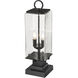 Sana 2 Light 22.5 inch Black Outdoor Pier Mounted Fixture