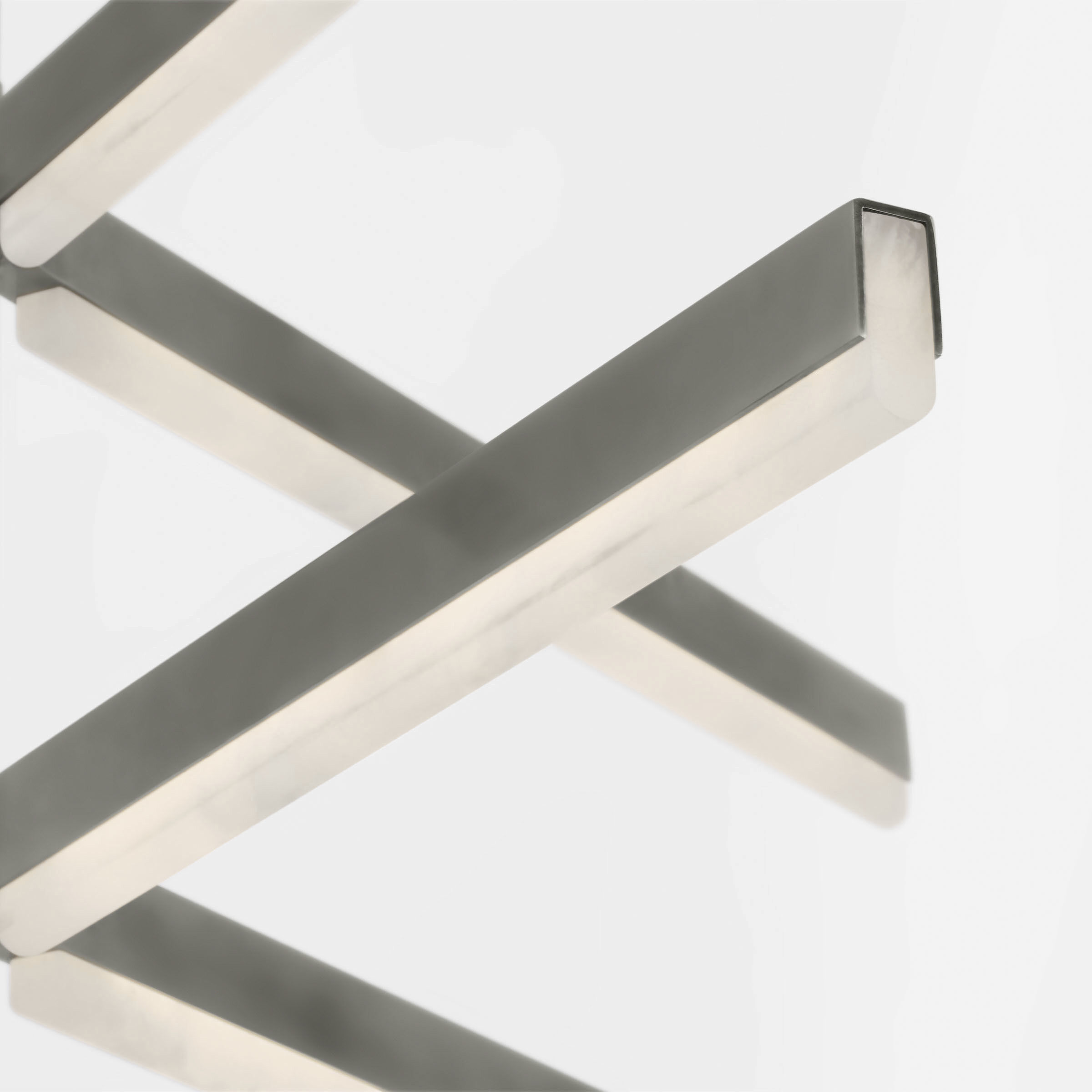 Kelly by Kelly Wearstler Linea LED 56 inch Antique Nickel Two Tier Chandelier Ceiling Light