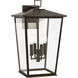 Linton 4 Light 25.63 inch Antique Bronze Outdoor Wall Lantern, Extra Large