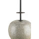 Atlas 42 inch 150 watt Blacksmith and Polished Concrete Console Lamp Portable Light