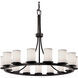 Textile 15 Light 42 inch Matte Black Chandelier Ceiling Light in White, Incandescent