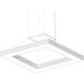Pi 1 Light 30 inch Satin White Pendant Ceiling Light in 3500K