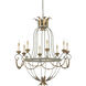 Elegance 8 Light 29 inch Gold Leaf Chandelier Ceiling Light