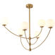 Canada 6 Light 36.75 inch Brass Chandelier Ceiling Light