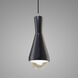 Radiance Collection 1 Light 5 inch Carbon Matte Black with Brushed Nickel Pendant Ceiling Light