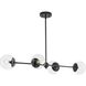 Atwell 4 Light 40 inch Matte Black Linear Chandelier Ceiling Light