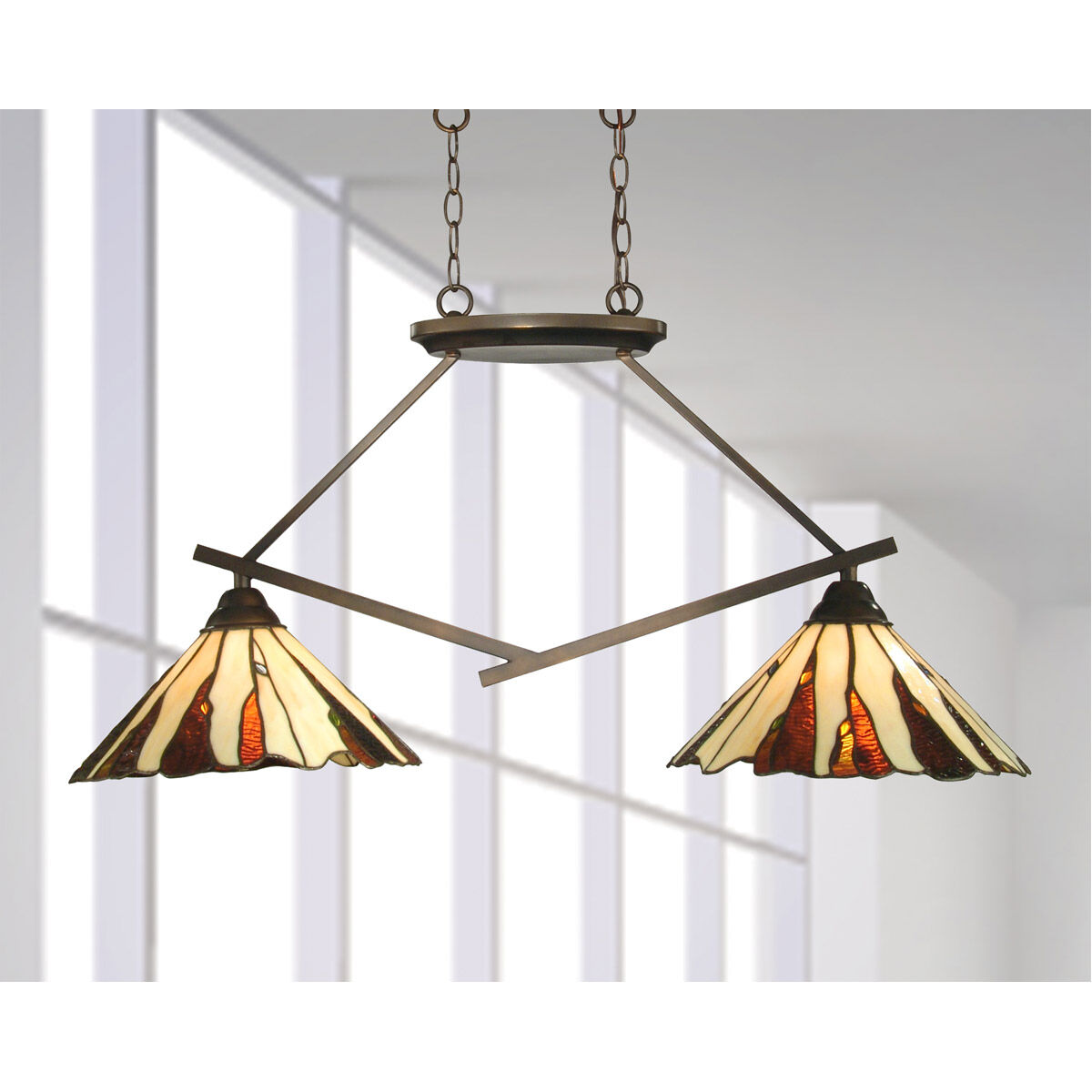 Evelyn 2 Light 32 inch Copper Bronze Island Fixture Ceiling Light