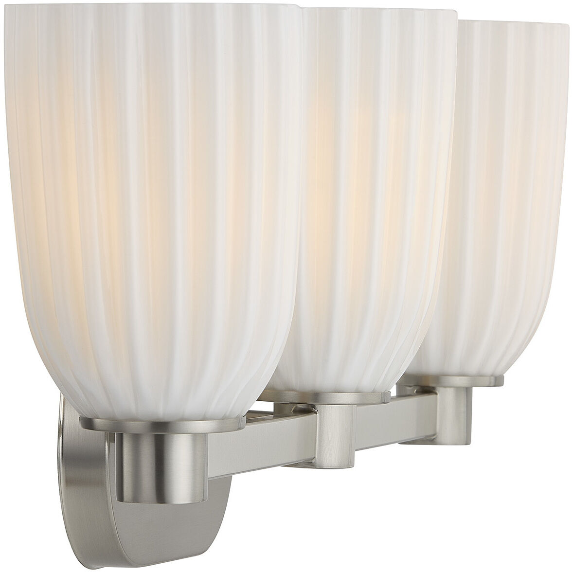 Baldwin 3 Light 23 inch Satin Nickel Bathroom Vanity Light Wall Light, Essentials