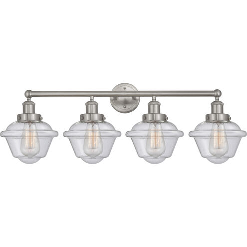 Oxford 4 Light 33.5 inch Brushed Satin Nickel Bath Vanity Light Wall Light