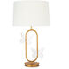 Monarch 27.5 inch 150.00 watt Gold Leaf Table Lamp Portable Light, Oval