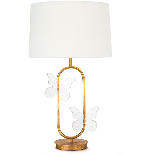 Monarch 27.5 inch 150.00 watt Gold Leaf Table Lamp Portable Light, Oval