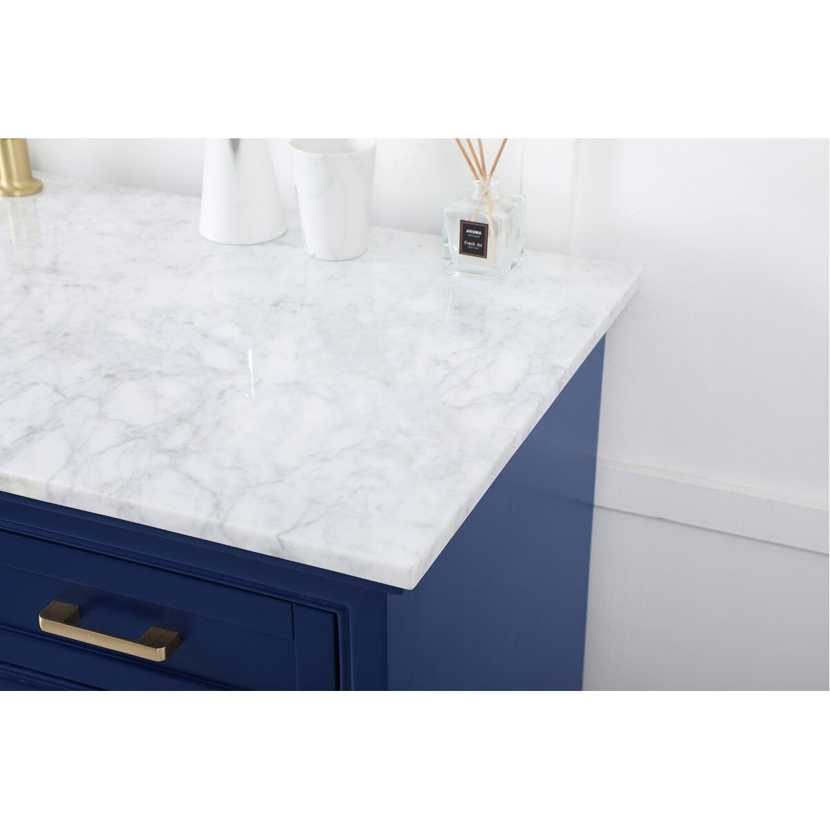 Americana 60 X 22 X 35 inch Blue Vanity Sink Set