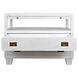 Noir 40 X 30 inch White Wash Side Table, 2 Drawer