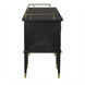 Conveni 65 X 22 inch Charcoal Black with Brass Sideboard