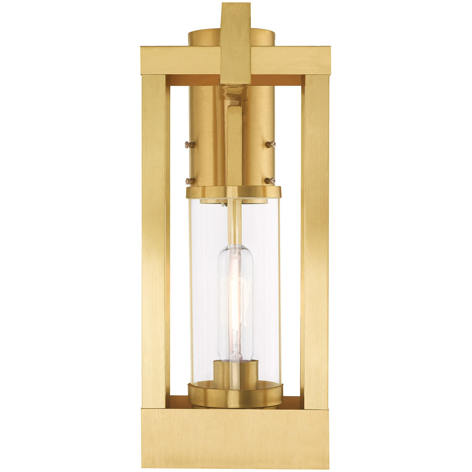 Delancey 1 Light 15 inch Satin Brass Outdoor Post Top Lantern
