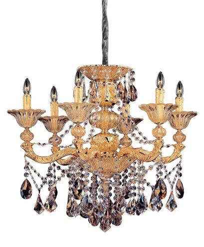 Mendelsshon 6 Light 29 inch Two-tone Gold/24K Chandelier Ceiling Light