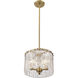 Glacier 3 Light 12.5 inch Modern Gold Pendant Ceiling Light