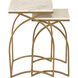 Graven 22 X 14 inch Gold with White Accent Table