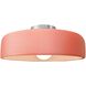 Radiance 1 Light 16 inch Gloss Blush and Brushed Nickel Semi Flush Ceiling Light