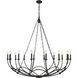 Arabella 16 Light 55 inch Matte Black Chandelier Ceiling Light