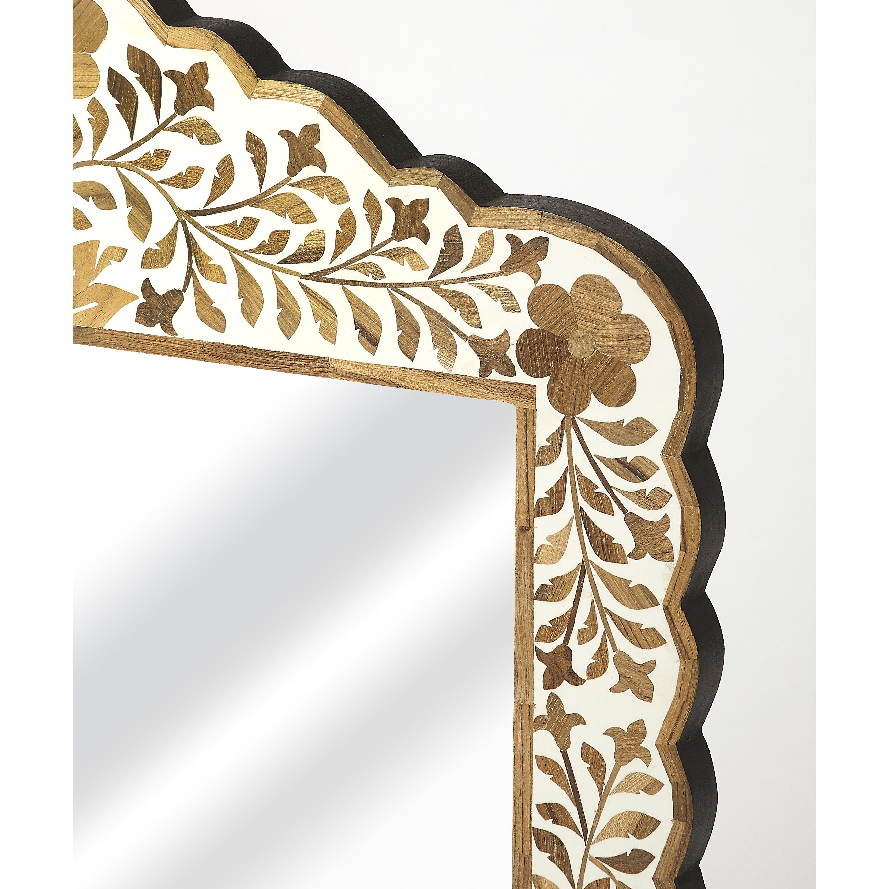 Bone Inlay Vivienne  28 X 20 inch Wood & Bone Inlay Mirror