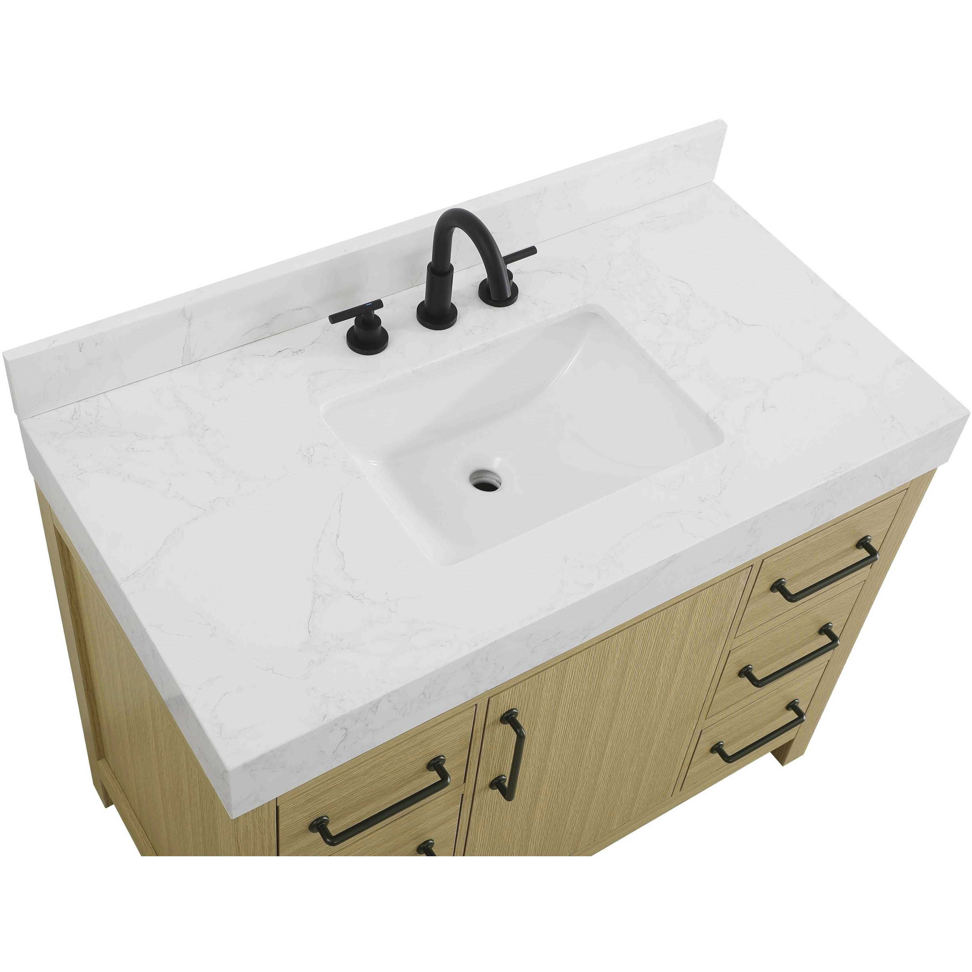 Nathan 42 X 34 inch Honey Brown Bathroom Vanity Cabinet