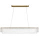 Ian K. Fowler Maderno LED 54.5 inch Hand-Rubbed Antique Brass Linear Chandelier Ceiling Light