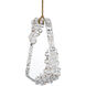 Forever Flora LED 4.25 inch Polished Chrome Pendant Ceiling Light in Gold Rope, Gold Rope