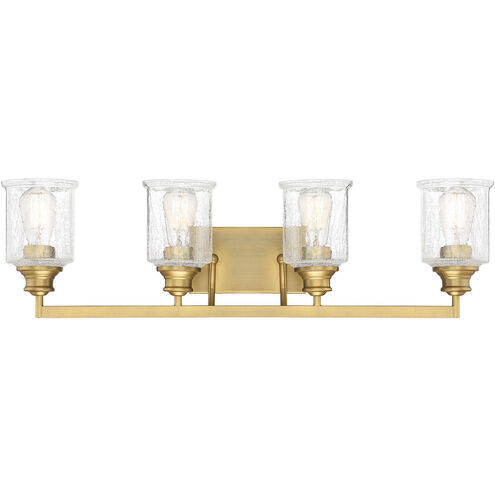 Hampton 4 Light 32 inch Warm Brass Vanity Light Wall Light