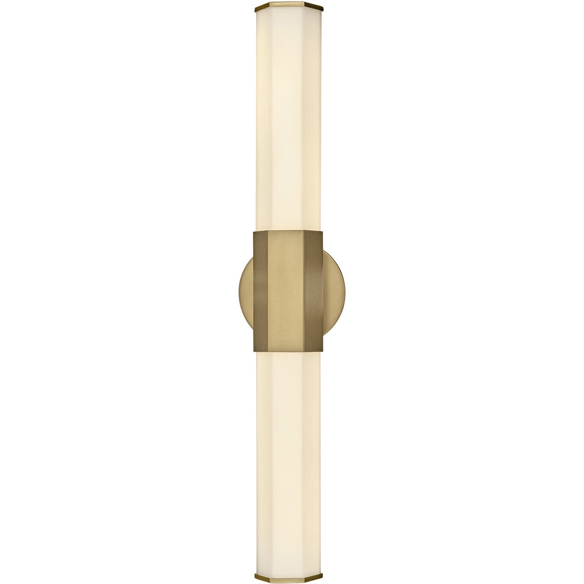 Facet LED 26 inch Heritage Brass Vanity Light Wall Light, Vertical 