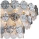Cascada 11 Light 27.25 inch Aegean Silver Pendant Ceiling Light in Smoke Plated Glass, 3 Tier